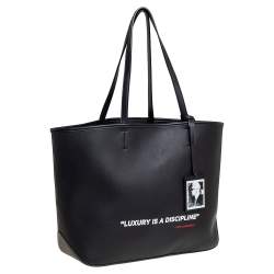 Karl Lagerfeld Black Leather Karl Legend Tote