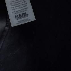 Karl Lagerfeld Black Leather Karl Legend Tote