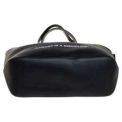 Karl Lagerfeld Black Leather Karl Legend Tote