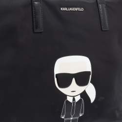 Karl Lagerfeld Black Nylon K Ikonik Tote