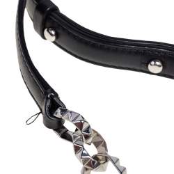 Pre Owned Karl Lagerfeld Grey Leather and Tweed Crossbody Bag