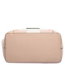 Karl Lagerfeld Salmon Pink/Black Coated Canvas and Leather Team Karl Tote