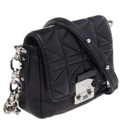 Pre Owned Karl Lagerfeld Black Quilted Leather Shoulder Bag
