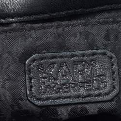 Pre Owned Karl Lagerfeld Black Quilted Leather Shoulder Bag