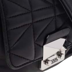 Pre Owned Karl Lagerfeld Black Quilted Leather Shoulder Bag
