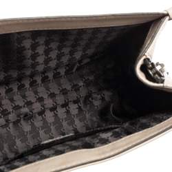 Karl Lagerfeld Beige Leather K Kuilted Stud Shoulder Bag
