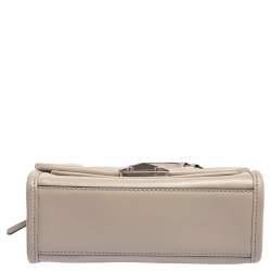 Karl Lagerfeld Beige Leather K Kuilted Stud Shoulder Bag