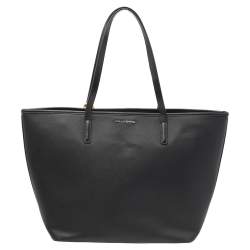 Karl Lagerfeld Black Leather K/Pixel Karl Choupette Shopper Tote