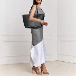 Karl Lagerfeld Black Leather K/Pixel Karl Choupette Shopper Tote