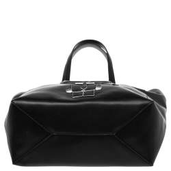 Pre Owned Karl Lagerfeld Black Leather K/Ikonik Shopper Tote