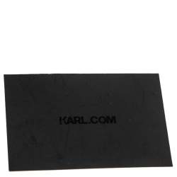 Pre Owned Karl Lagerfeld Black Leather K/Ikonik Shopper Tote