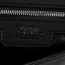 Pre Owned Karl Lagerfeld Black Leather K/Ikonik Shopper Tote
