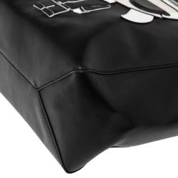 Pre Owned Karl Lagerfeld Black Leather K/Ikonik Shopper Tote