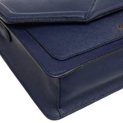 Pre Owned Karl Lagerfeld Navy Blue Leather K/Klassik Shoulder Bag