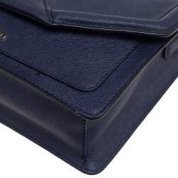 Pre Owned Karl Lagerfeld Navy Blue Leather K/Klassik Shoulder Bag