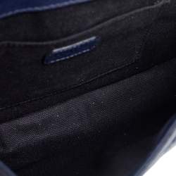 Pre Owned Karl Lagerfeld Navy Blue Leather K/Klassik Shoulder Bag