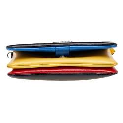 Karl Lagerfeld Multicolor Leather Flap Shoulder Bag