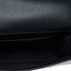 Pre Owned Karl Lagerfeld Black Leather K/Kocktail Karl Crossbody Bag