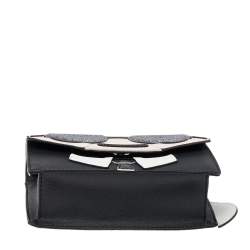 Pre Owned Karl Lagerfeld Black Leather K/Kocktail Karl Crossbody Bag