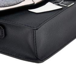 Pre Owned Karl Lagerfeld Black Leather K/Kocktail Karl Crossbody Bag