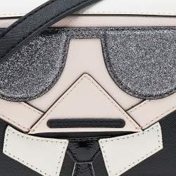 Pre Owned Karl Lagerfeld Black Leather K/Kocktail Karl Crossbody Bag