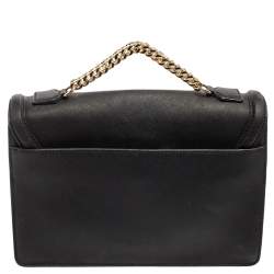 Karl Lagerfeld Black Leather K/Klassik Shoulder Bag