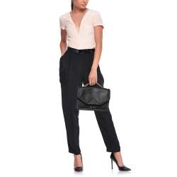 Karl Lagerfeld Black Leather K/Klassik Shoulder Bag