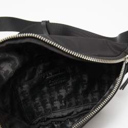 Pre Owned Karl Lagerfeld Black Nylon Ikonik Logo Belt Bag