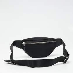 Pre Owned Karl Lagerfeld Black Nylon Ikonik Logo Belt Bag