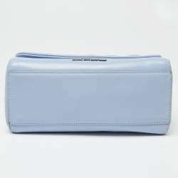 Karl Lagerfeld Light Blue Quilted Leather Shoulder Bag