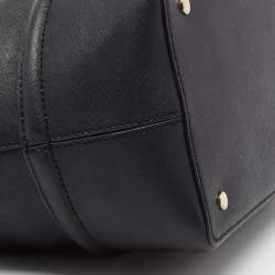 Pre Owned Karl Lagerfeld Black Leather Drawstring Bucket Bag