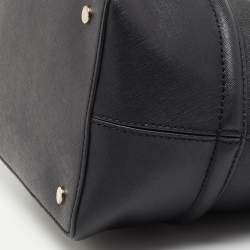 Pre Owned Karl Lagerfeld Black Leather Drawstring Bucket Bag