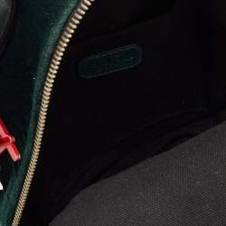 Karl Lagerfeld Green Velvet and Leather Mini Kaia Gerber Backpack