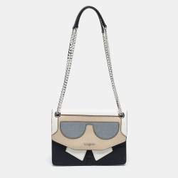 Karl Lagerfeld Multicolor Leather Flap Shoulder Bag