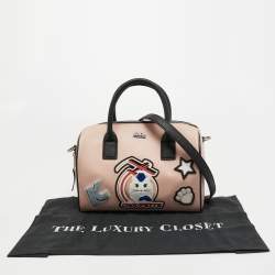 Pre Owned Karl Lagerfeld Pink Coated Canvas Mini K/Jet Choupette Duffel Bag