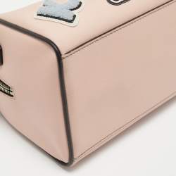 Pre Owned Karl Lagerfeld Pink Coated Canvas Mini K/Jet Choupette Duffel Bag