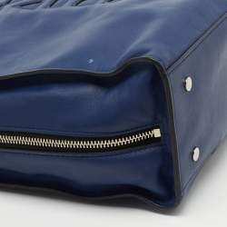 Karl Lagerfeld Blue/Black Leather Zip Tote
