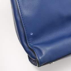 Karl Lagerfeld Blue/Black Leather Zip Tote