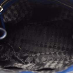 Karl Lagerfeld Blue/Black Leather Zip Tote
