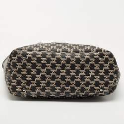 Pre Owned Karl Lagerfeld Black Monogram Coated Canvas and Leather K/Ikonik Tote