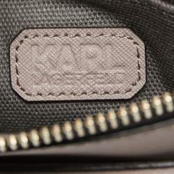 Karl Lagerfeld Taupe Leather K/Klassik Shoulder Bag