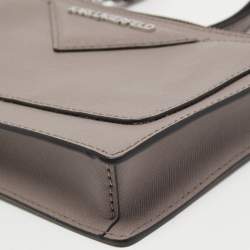 Karl Lagerfeld Taupe Leather K/Klassik Shoulder Bag