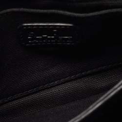 Pre Owned Karl Lagerfeld Black Leather Logo Envelope Flap Shoulder Bag