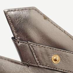 Karl Lagerfeld Metallic/Gold Glossy Leather and Suede K/Thunder Continental Wallet