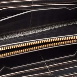 Karl Lagerfeld Metallic/Gold Glossy Leather and Suede K/Thunder Continental Wallet