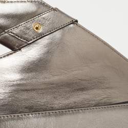 Karl Lagerfeld Metallic/Gold Glossy Leather and Suede K/Thunder Continental Wallet
