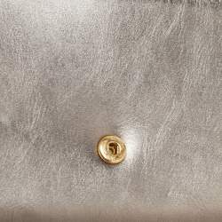 Karl Lagerfeld Metallic/Gold Glossy Leather and Suede K/Thunder Continental Wallet