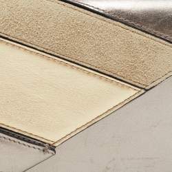 Karl Lagerfeld Metallic/Gold Glossy Leather and Suede K/Thunder Continental Wallet