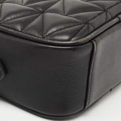 Karl Lagerfeld Black Leather K/Kuilted Camera Bag