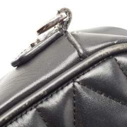 Karl Lagerfeld Black Leather K/Kuilted Camera Bag